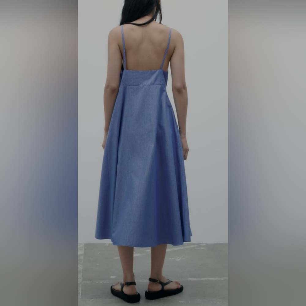 ZARA blue dress size s - Picture 4 of 8